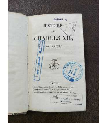 Voltaire. Histoire de Charles XII Roi de Suede.