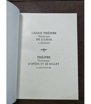 Representations Officielles du Ballet Sovietique a Paris
