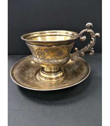 Кофейная пара, Россия, серебро 84, 1860 год