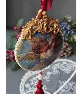 Елочные игрушки: Медальон Ангел