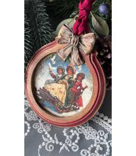 Елочные игрушки: Медальон Сани