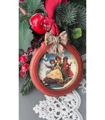 Елочные игрушки: Медальон Сани