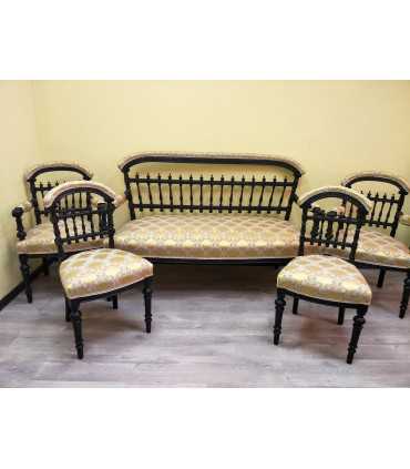 Комплект: диван, пара кресел и пара стульев