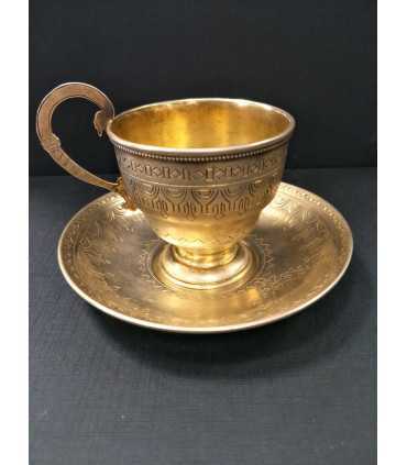 Кофейная пара, серебро 84, Россия, 1888 год