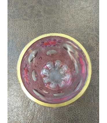 Кубок прозрачного и розового стекла