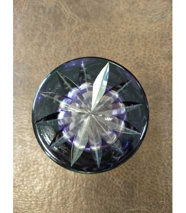 Ваза-стакан "Круги" аметистовое стекло