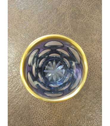 Ваза-стакан "Круги" аметистовое стекло
