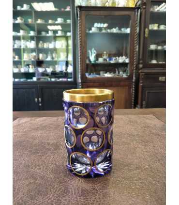 Ваза-стакан "Круги" аметистовое стекло