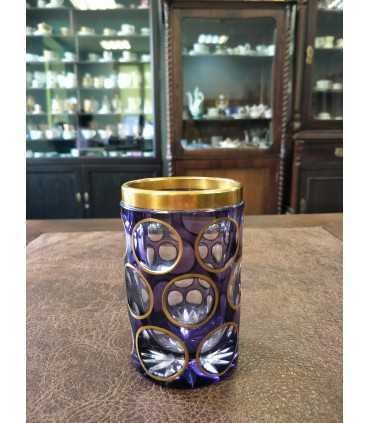 Ваза-стакан "Круги" аметистовое стекло