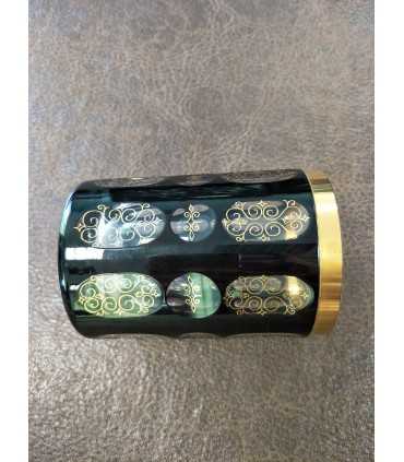 Ваза-стакан рубинового и прозрачного стекла