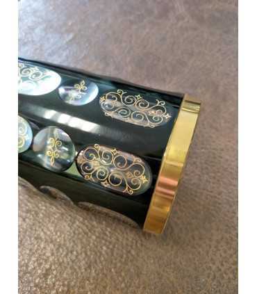 Ваза-стакан рубинового и прозрачного стекла