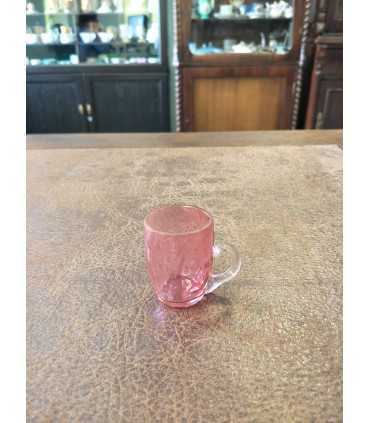 Кружечка розового стекла