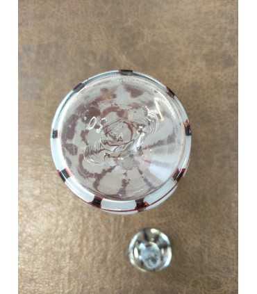 Графин белого матового и красного стекла