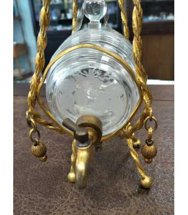 Бочонок прозрачного стекла в оплетке