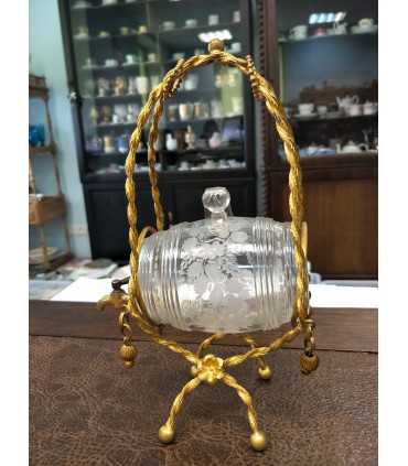 Бочонок прозрачного стекла в оплетке