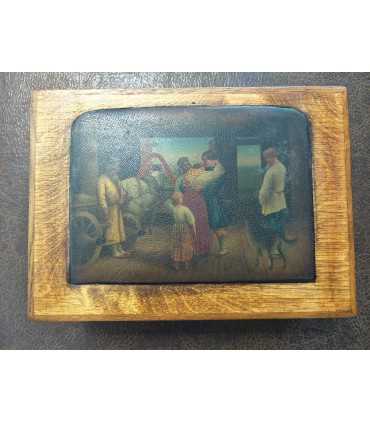 Шкатулка деревянная "Прощание"