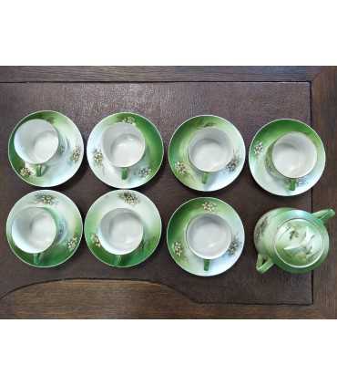 7 чайных пар и сахарница