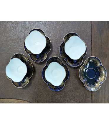 4 чайные пары и блюдце