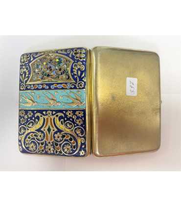 Портсигар серебро "Ласточки"