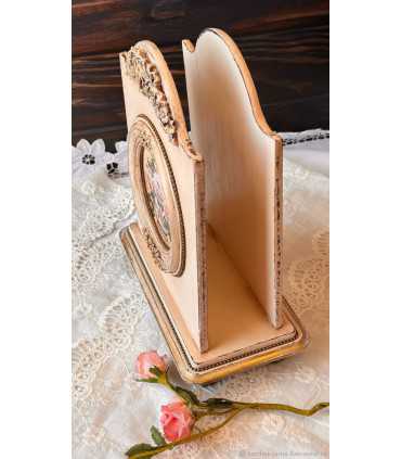 Набор: Подставка для бум.полотенец и Салфетница