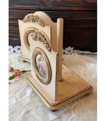 Набор: Подставка для бум.полотенец и Салфетница