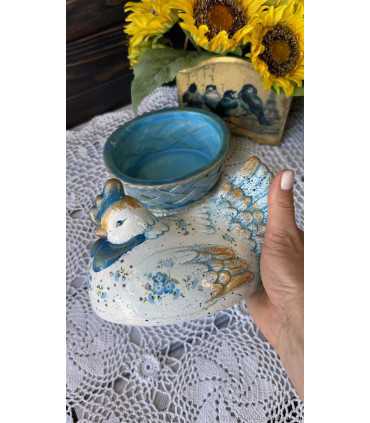 Шкатулка Курица в корзине