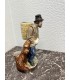Статуэтка "Мужик с корзинкой"