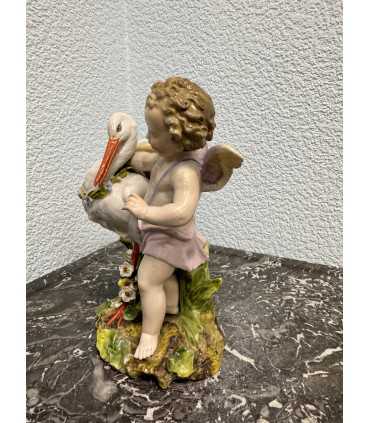 Статуэтка "Ангелок и цапля"