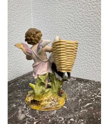 Статуэтка "Ангелок и цапля"