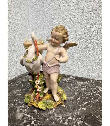 Статуэтка "Ангелок и цапля"