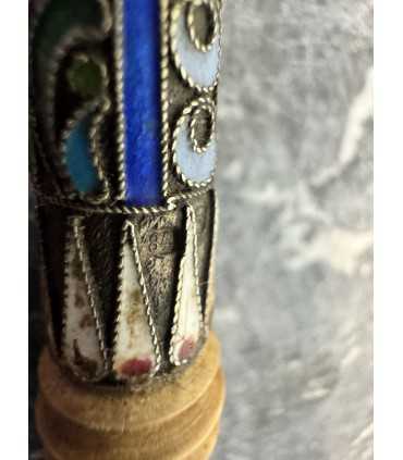 Деревянная ложка с отделкой серебром