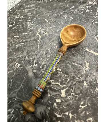 Деревянная ложечка с отделкой серебром